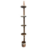 Pannel Set wood Sadaf 220cm + Shelves 26cm (1column with 4 shelves ) + Garbage Bin