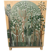 Cabinet Marquetry Solid Walnut Wood Inlay Seashell Mother Of Pearl With Tin