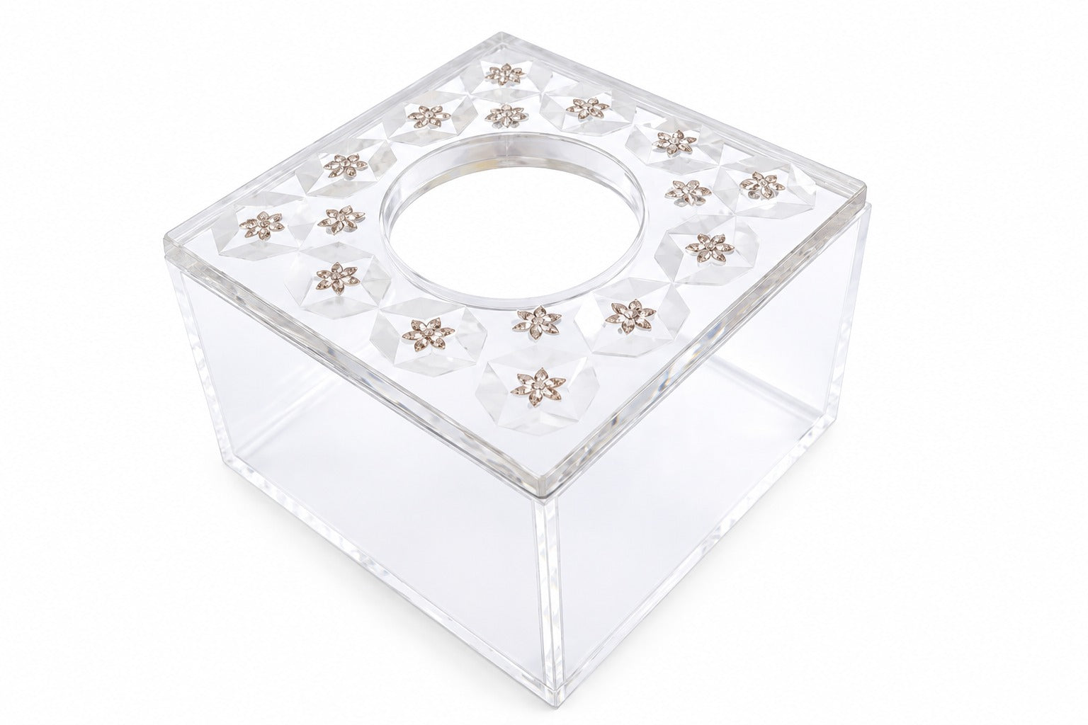 Tissue Box Square Sadaf Plain