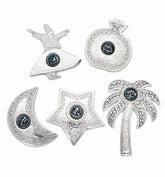 Set 5 Pcs Decoration  Hand Hammered Aluminum with Qishani (H15cm)