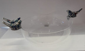 Salad Handmade Bowl Plexi with Birds Qishani