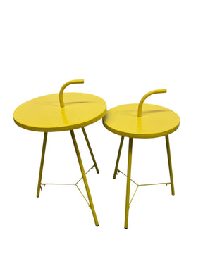 Table Set  Hand Hammered Aluminum Colored