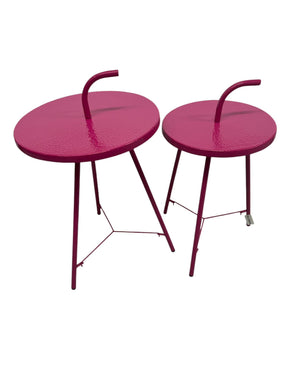 Table Set  Hand Hammered Aluminum Colored