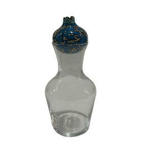 Handmade Big Carafe Glass With Pomegranate Colored Qishani