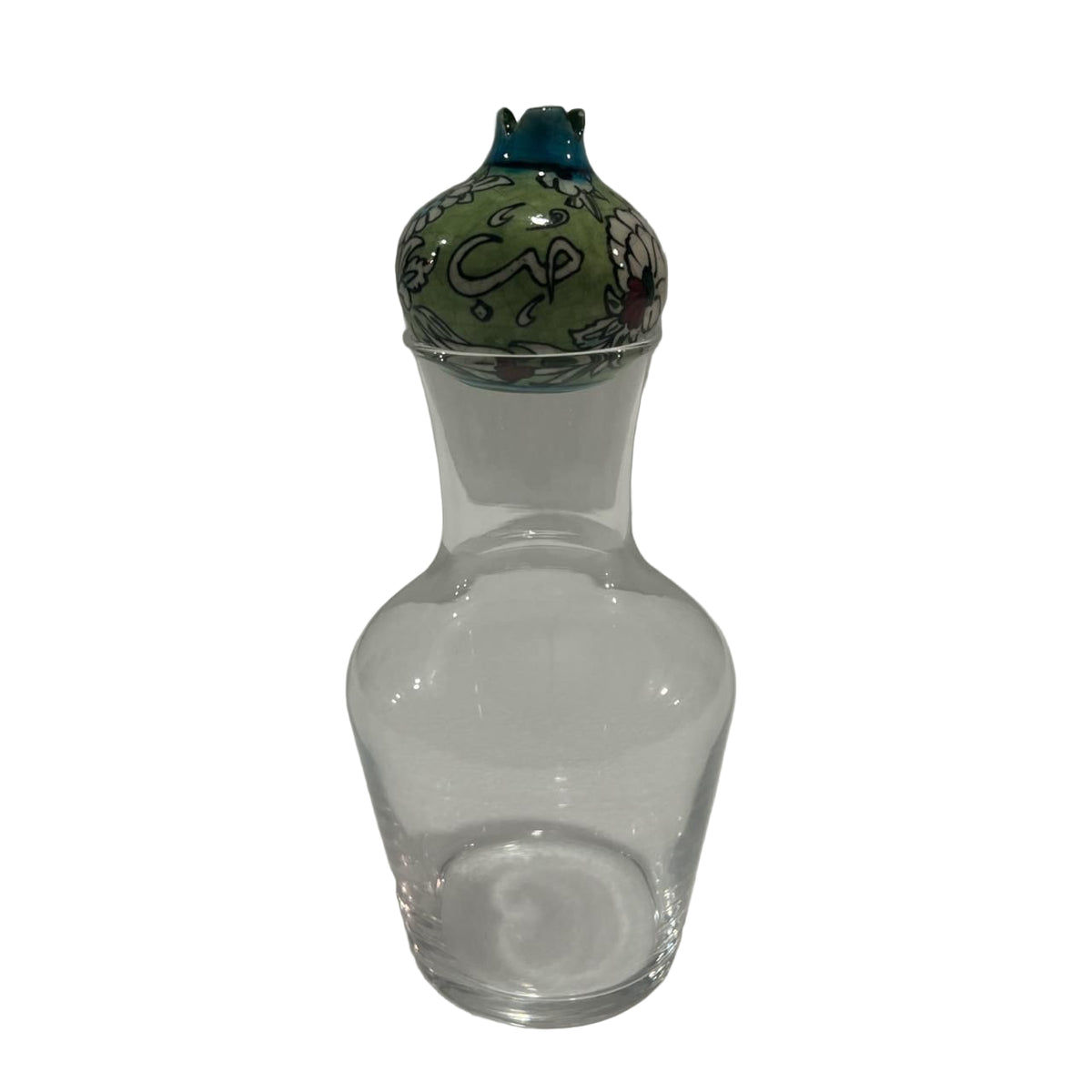 Handmade Medium Carafe Glass With Colored Pomegranate Qishani