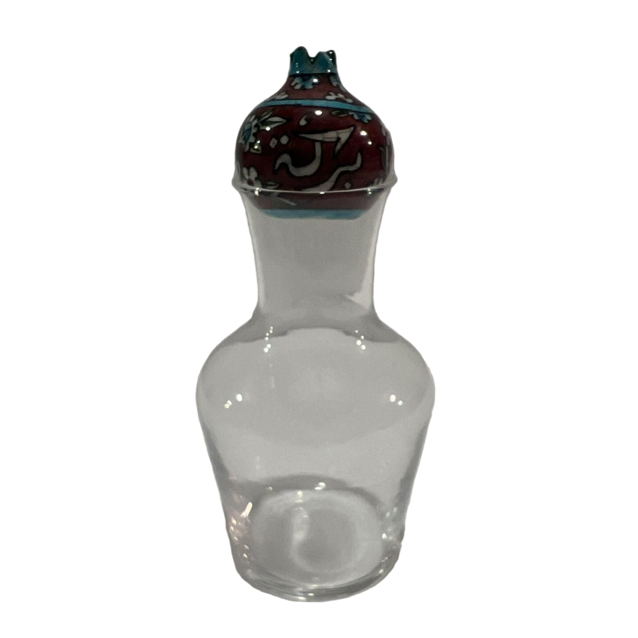 Handmade Medium Carafe Glass With Colored Pomegranate Qishani