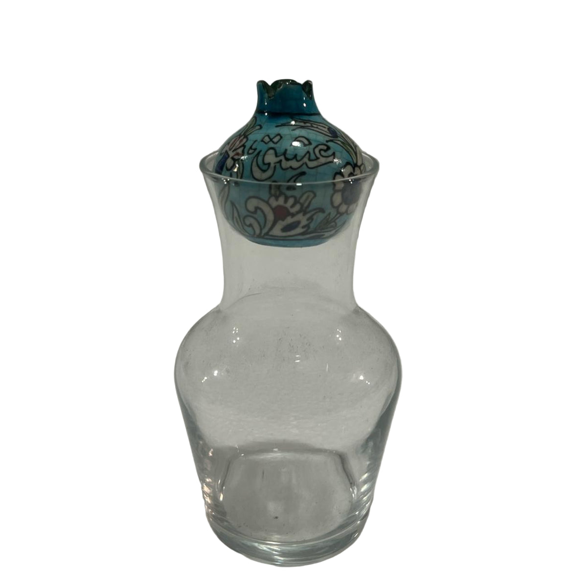 Handmade Small Carafe Glass With Colored Pomegranate Qishani