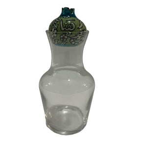Handmade Small Carafe Glass With Colored Pomegranate Qishani
