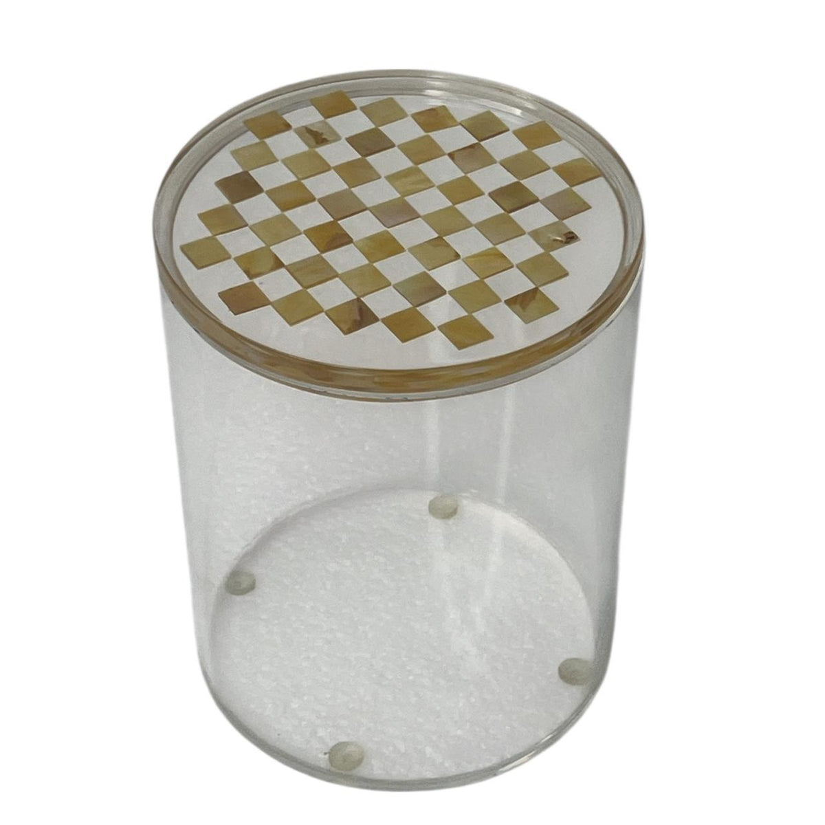 Box Round  with cover Sadaf Resine