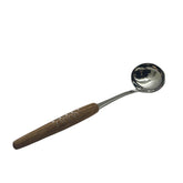Serving Soup Ladle Olive Wood with Bone and Tin
