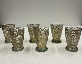 Hand Blown Hand Painted Conique Glass (6pcs)