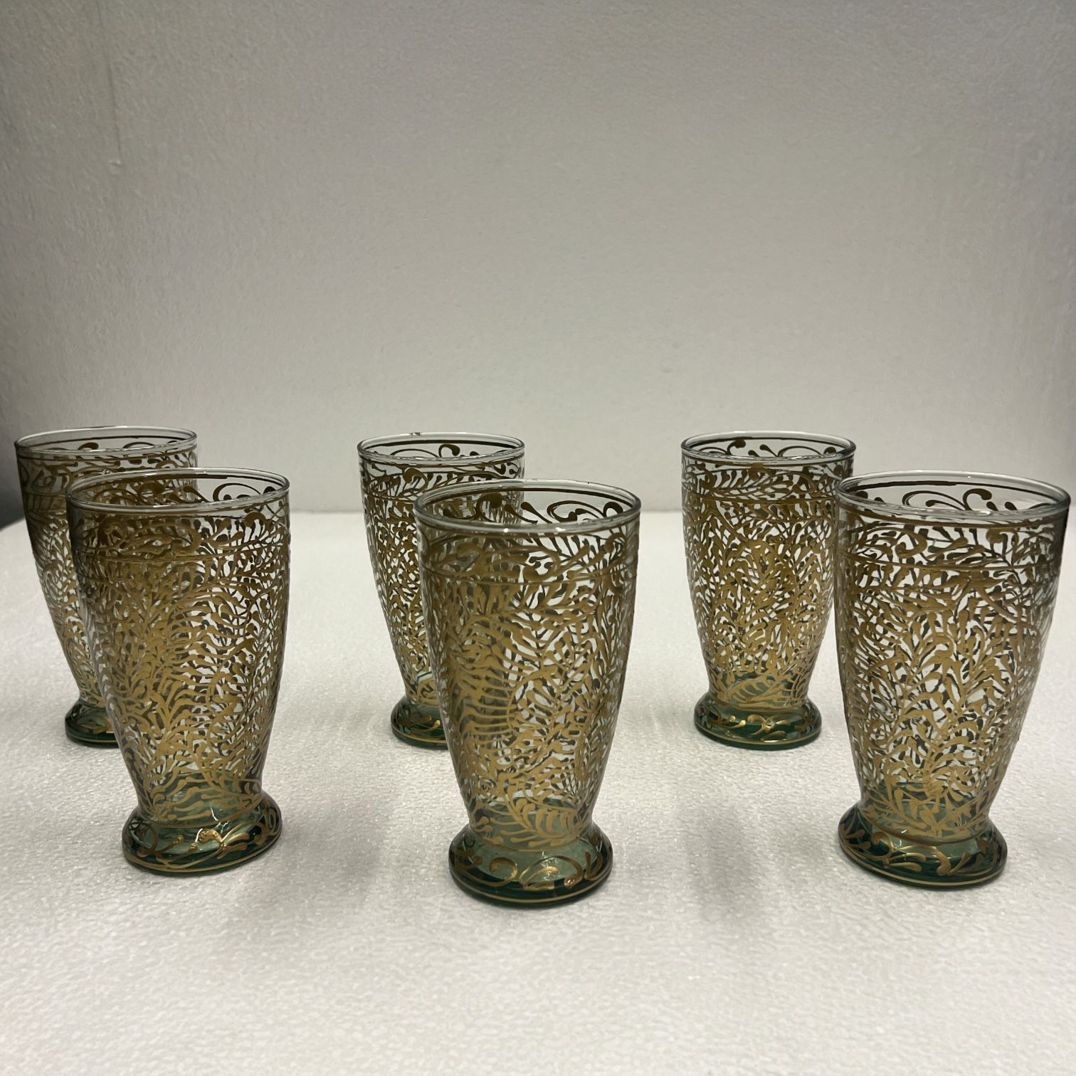 Hand Blown Hand Painted Conique Glass (6pcs)