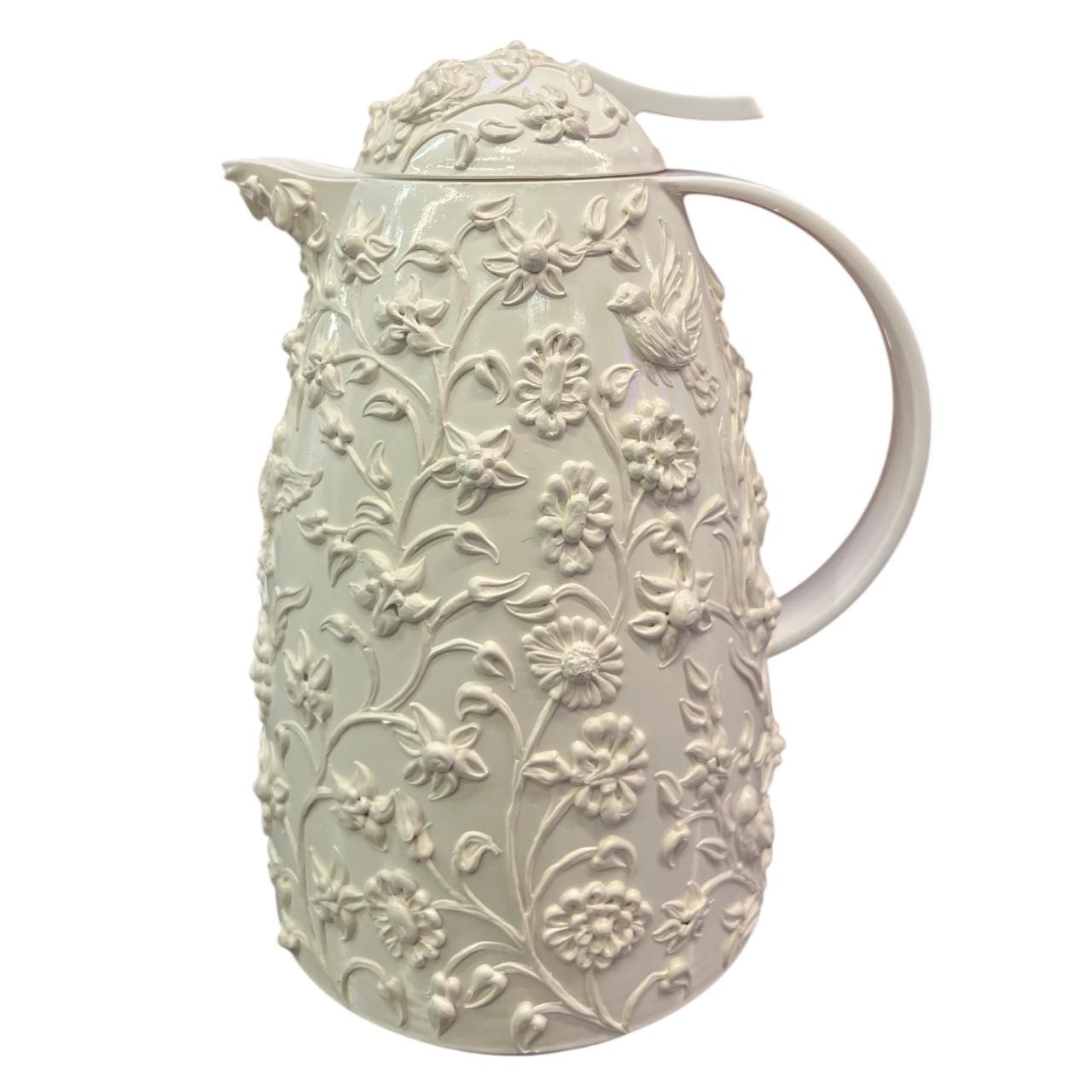 Thermos Hand Painted White Enamels/pc