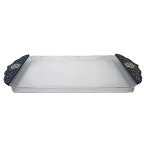 Tray Plexi Medium with Hand Painted Arabesque Handles