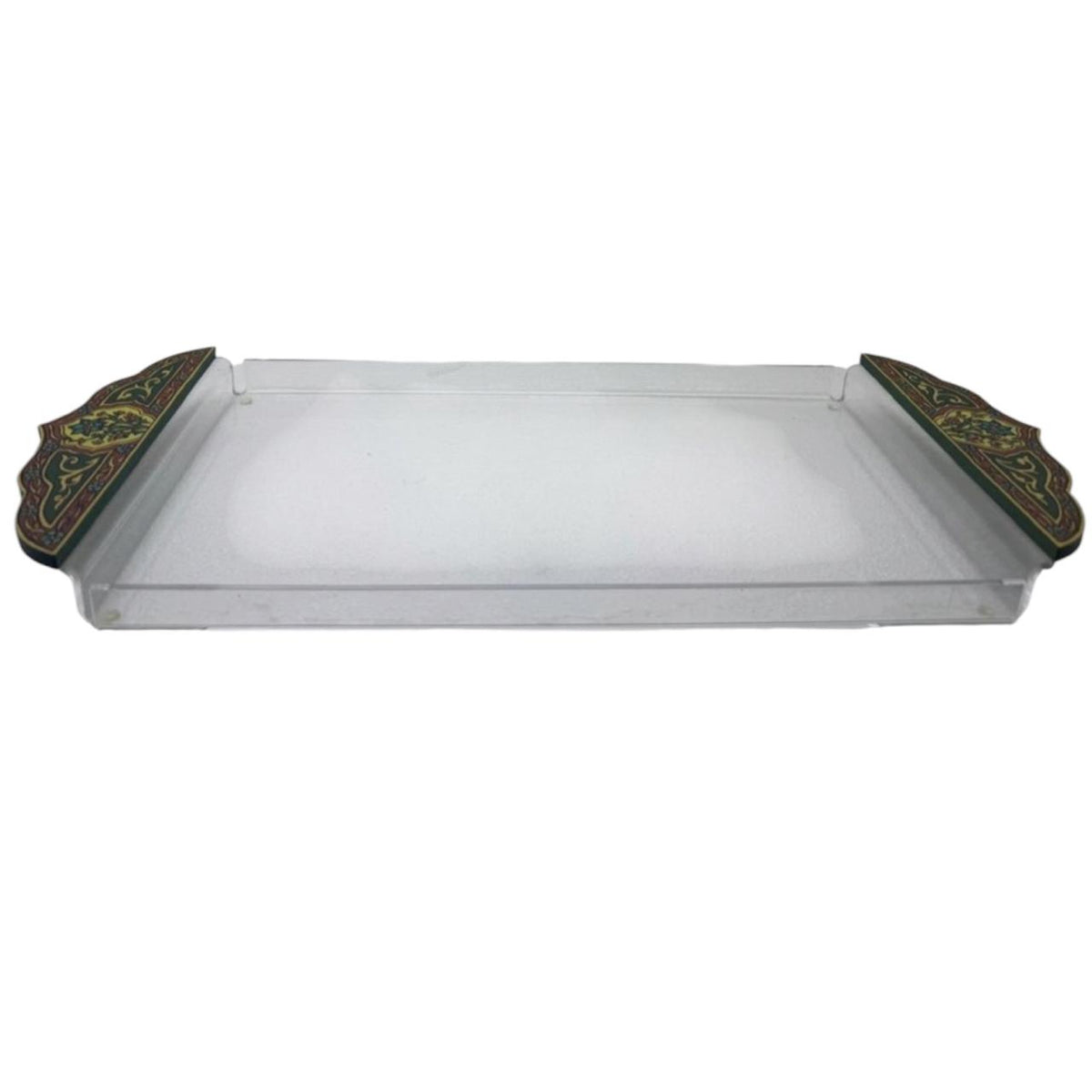 Tray Plexi Medium with Hand Painted Arabesque Handles