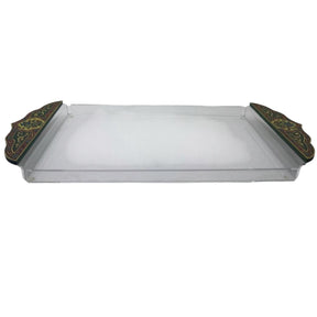 Tray Plexi Medium with Hand Painted Arabesque Handles