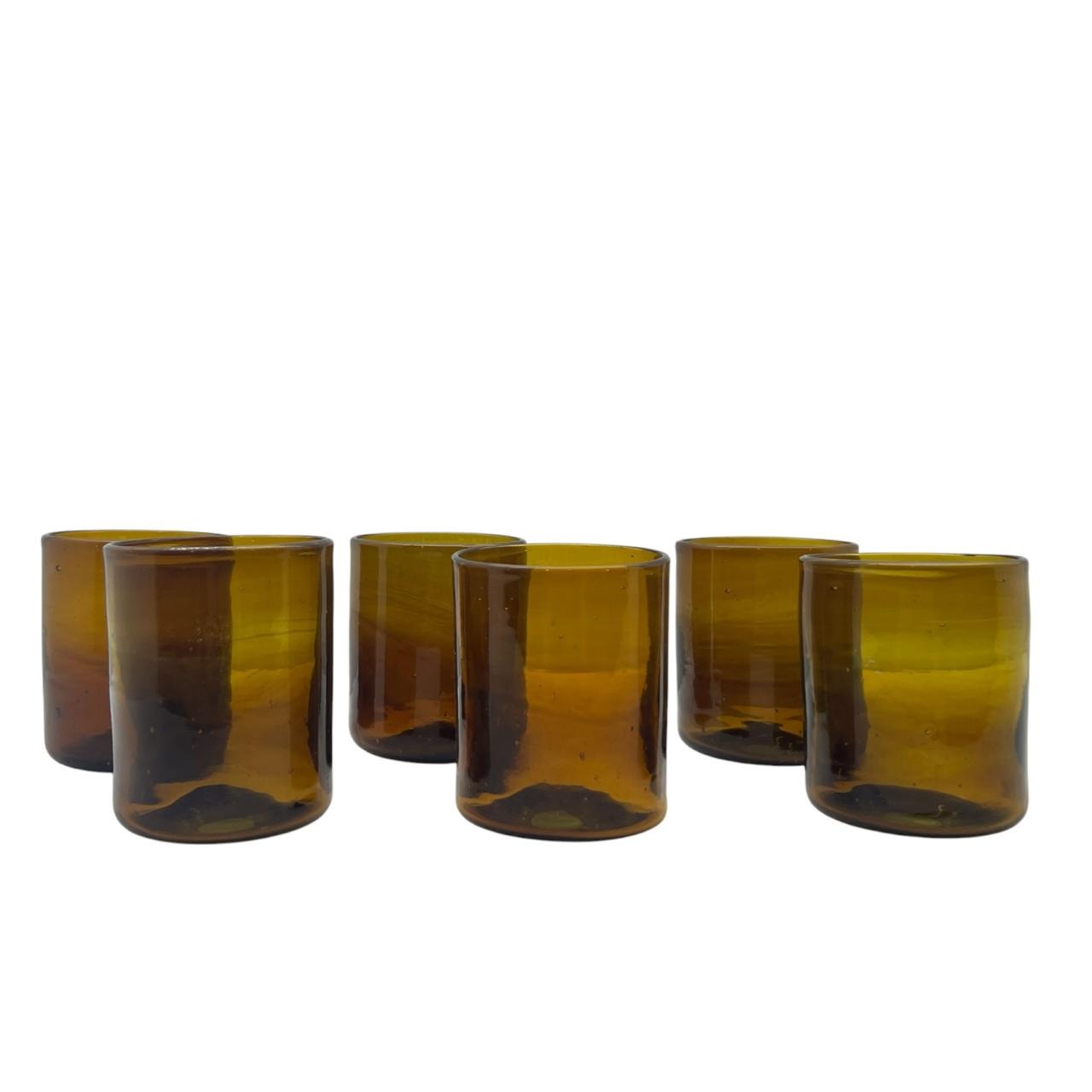 Hand Blown Glass Short Plain (6pcs)