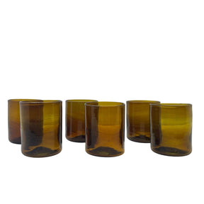 Hand Blown Glass Short Plain (6pcs)