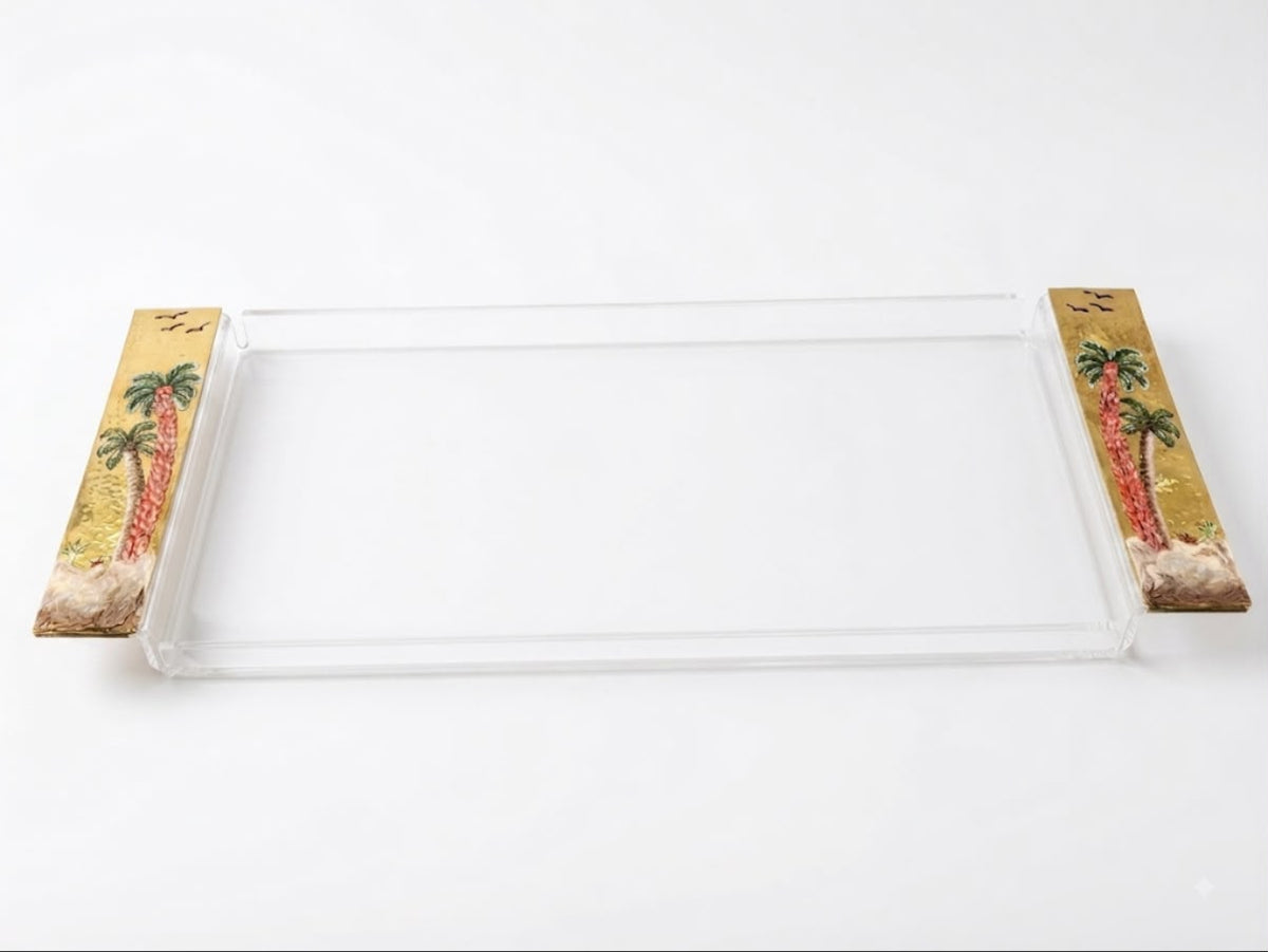 Tray Plexi Hand Painted Mina Palm