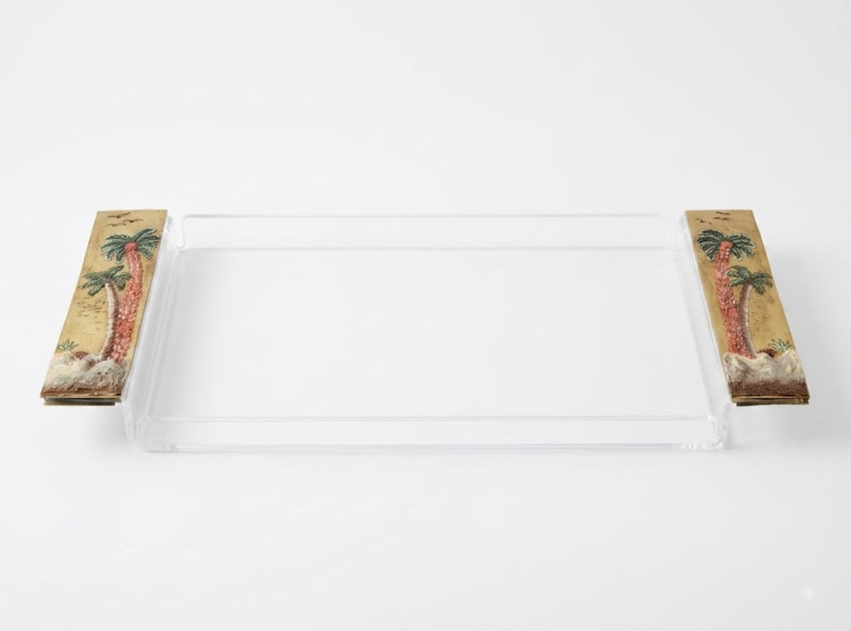 Tray Plexi Hand Painted Mina Palm