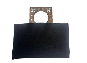 Clutch with Handle Inlaid with Mother of Pearl