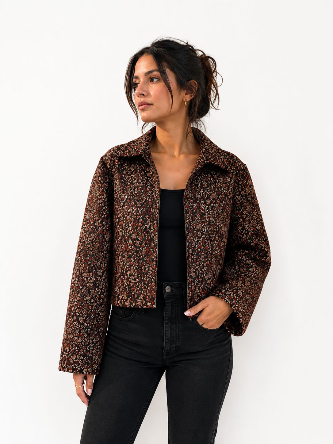 Jacket Crop Brocard