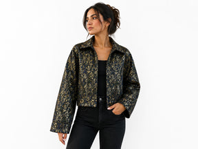 Jacket Crop Brocard