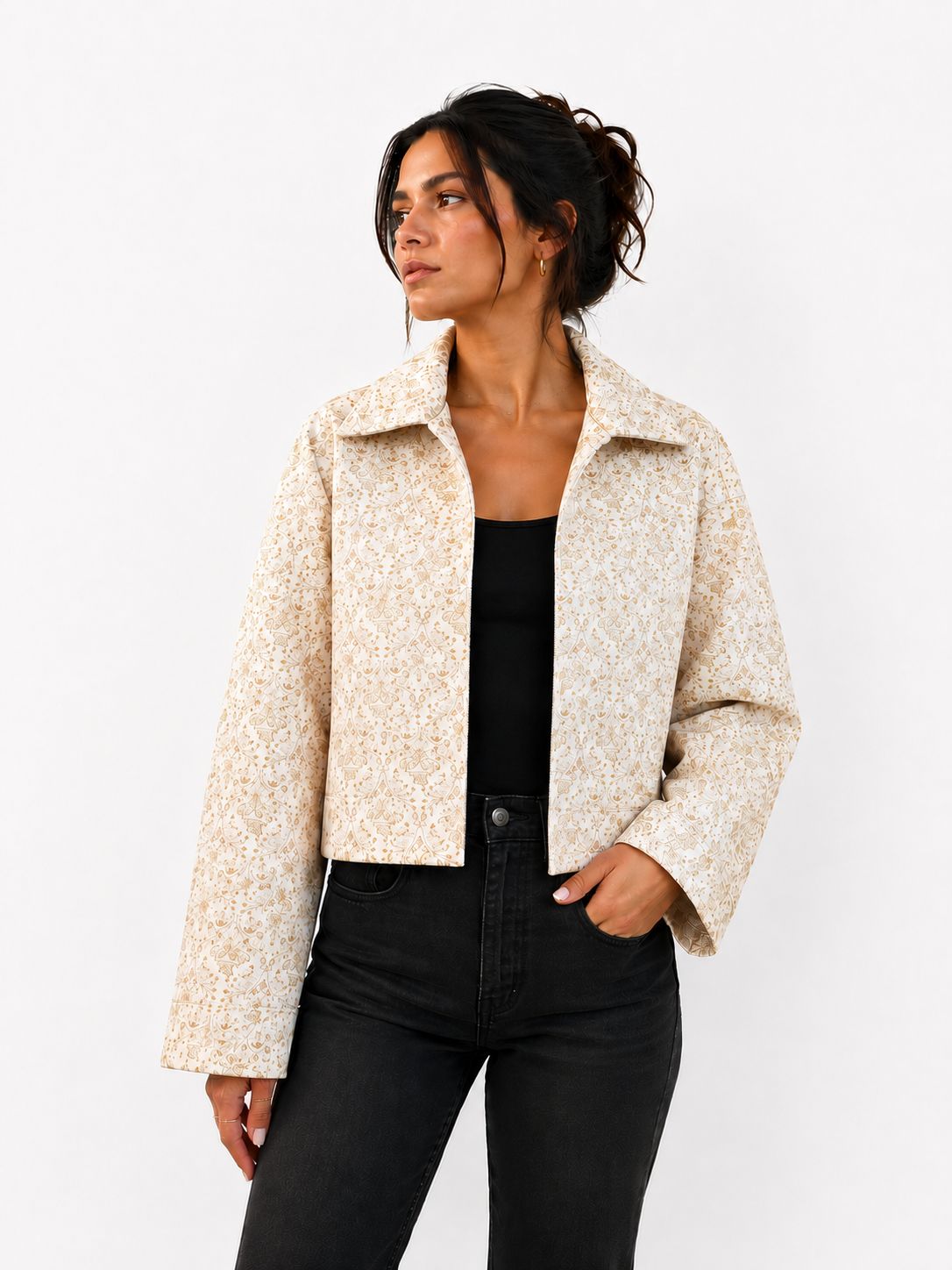 Jacket Crop Brocard