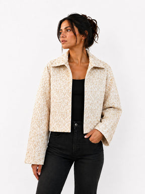 Jacket Crop Brocard