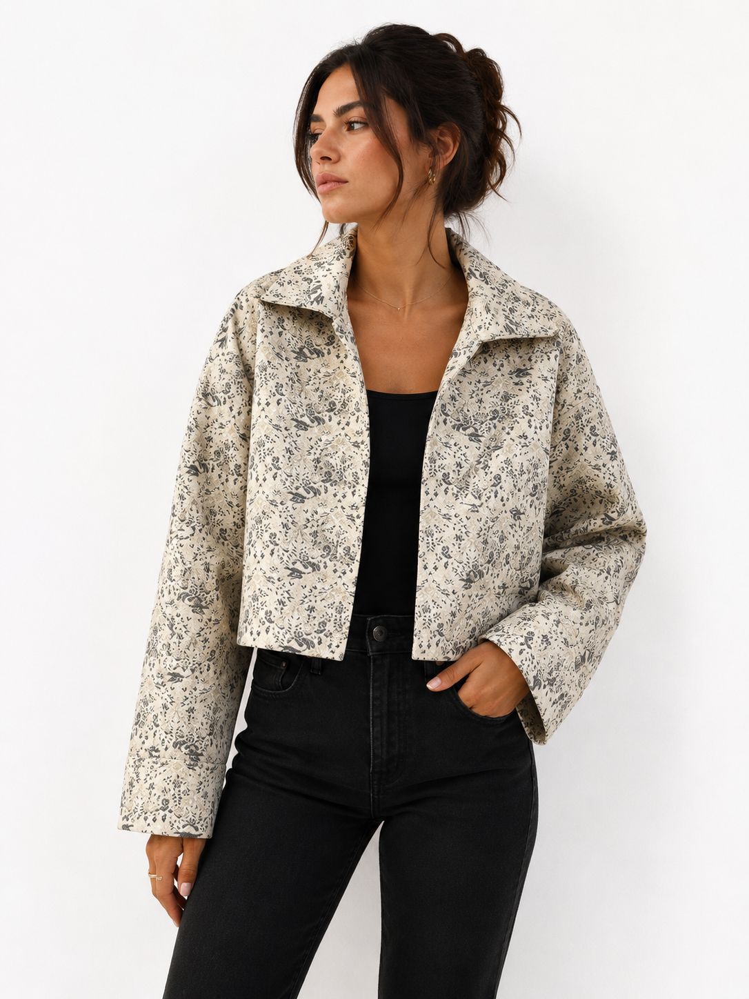 Jacket Crop Brocard