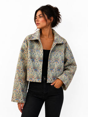 Jacket Crop Brocard