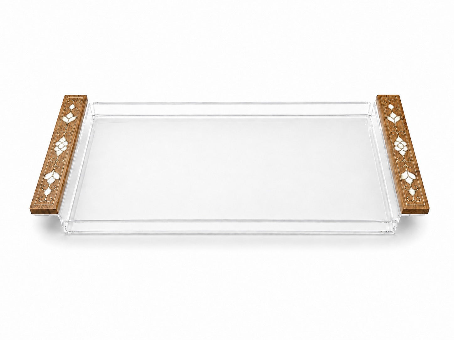 Tray Rectangle With Handle Band Sadaf