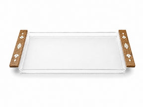 Tray Rectangle With Handle Band Sadaf