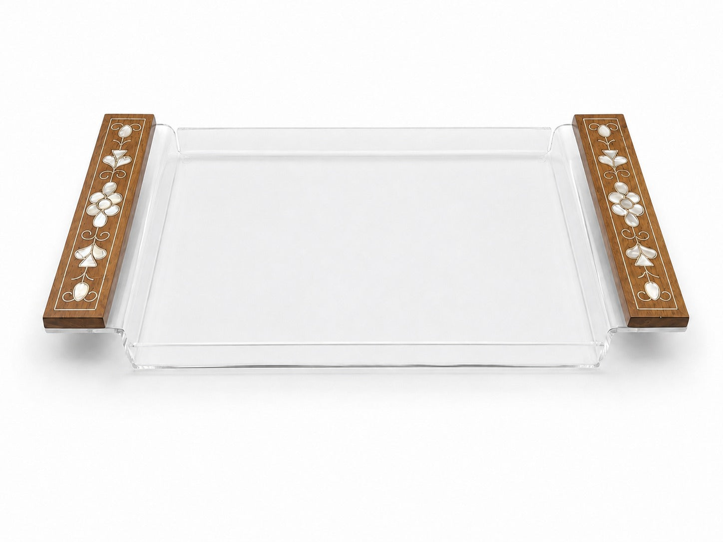 Tray Rectangle With Handle Band Sadaf