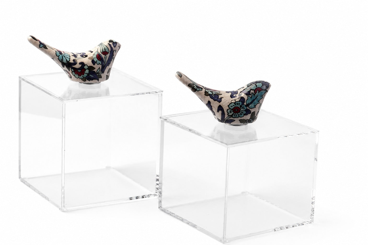 Set 2 Boxes Plexi with Bird Qishani