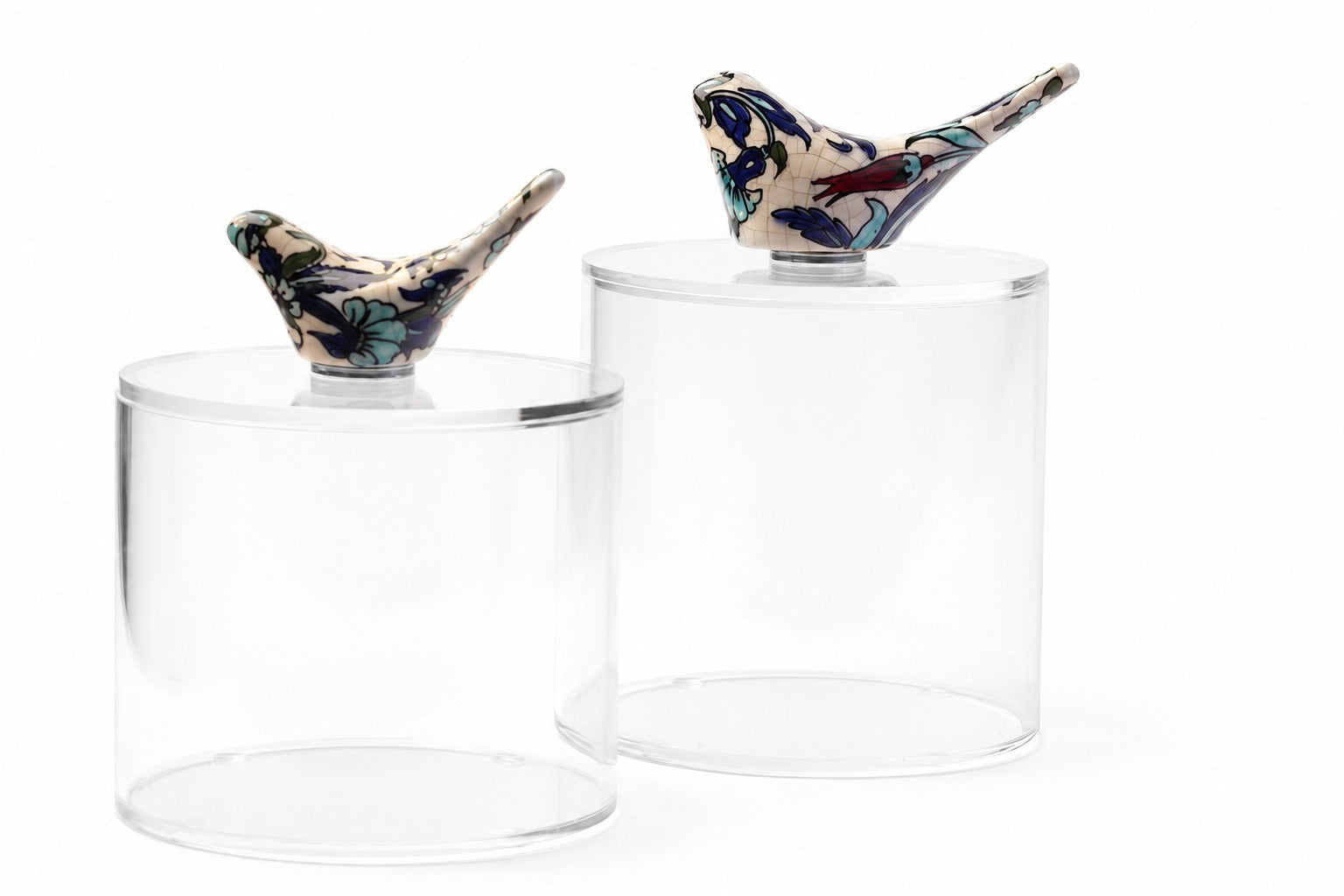 Set 2 Boxes Plexi with Bird Qishani