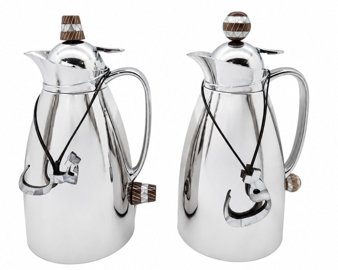 Set 2 Thermos Stainless Steel with Mother of Pearl (1 Liter)