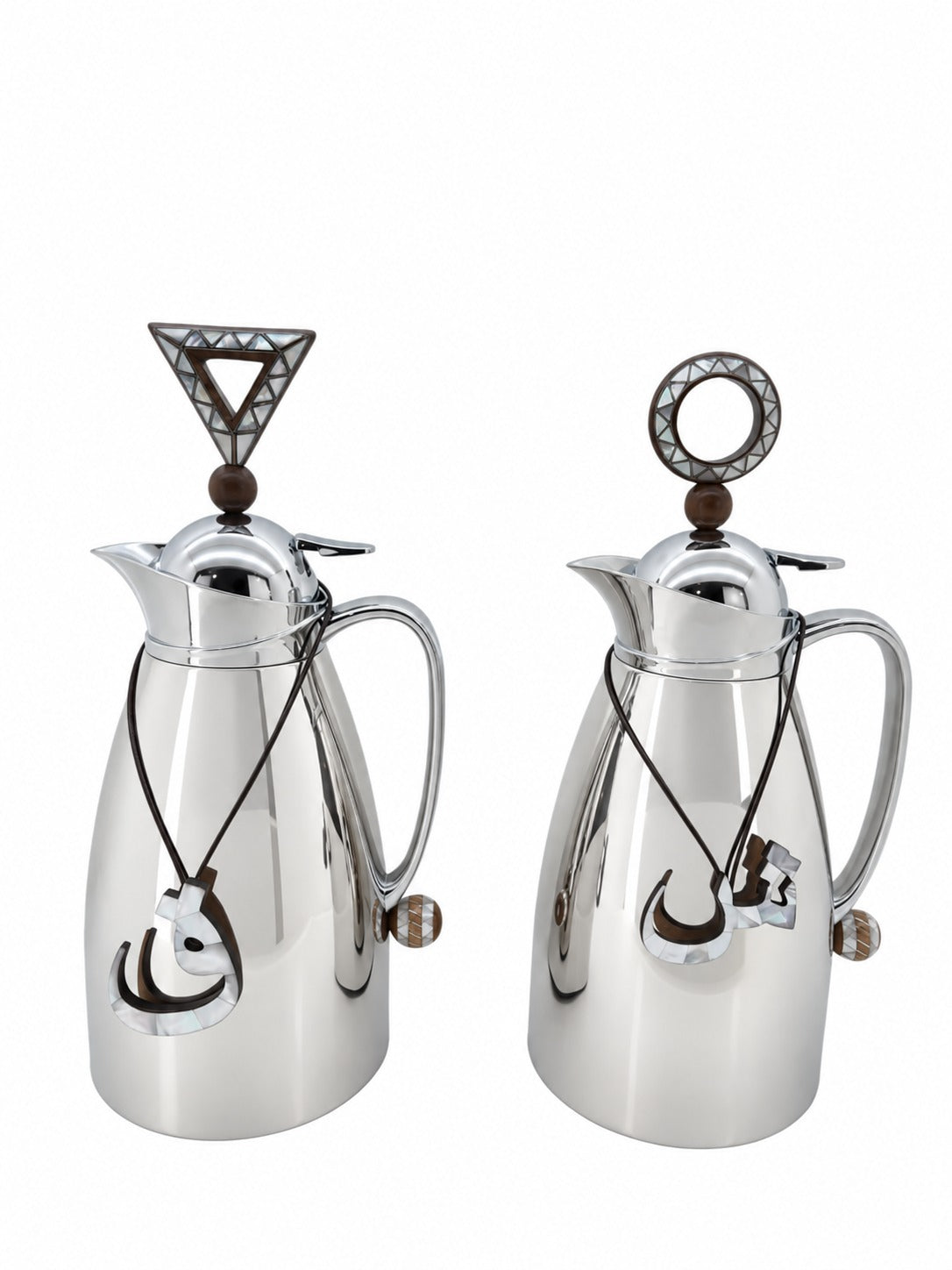 Set 2 Thermos Stainless Steel with Mother of Pearl (1 Liter)