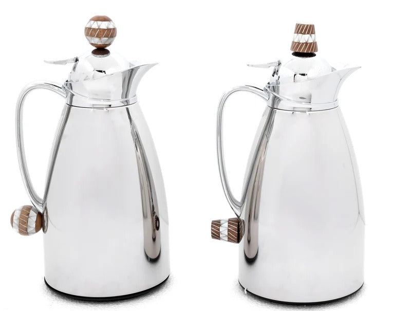 Set 2 Thermos Stainless Steel with Mother of Pearl (1 Liter)