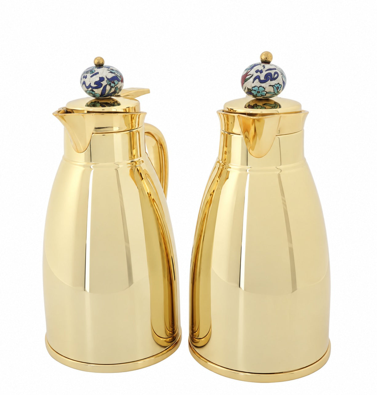 Set 2 Thermos Stainless Steel Gold (1 Liter) with Qishani