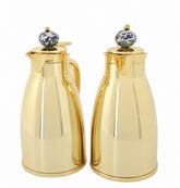 Set 2 Thermos Stainless Steel Gold (1 Liter) with Qishani