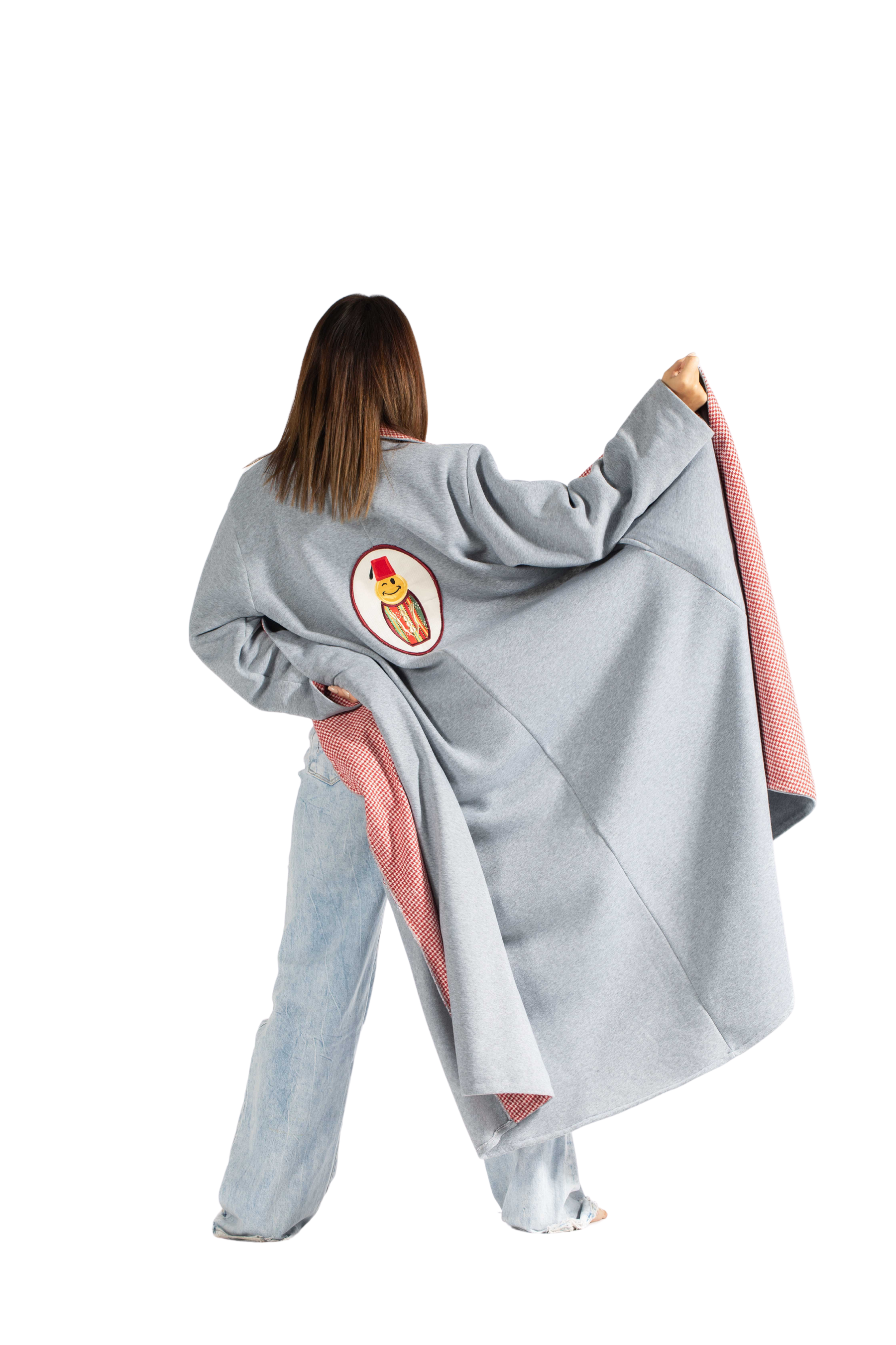 kimono fleece arabic cut